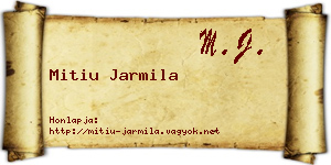 Mitiu Jarmila névjegykártya